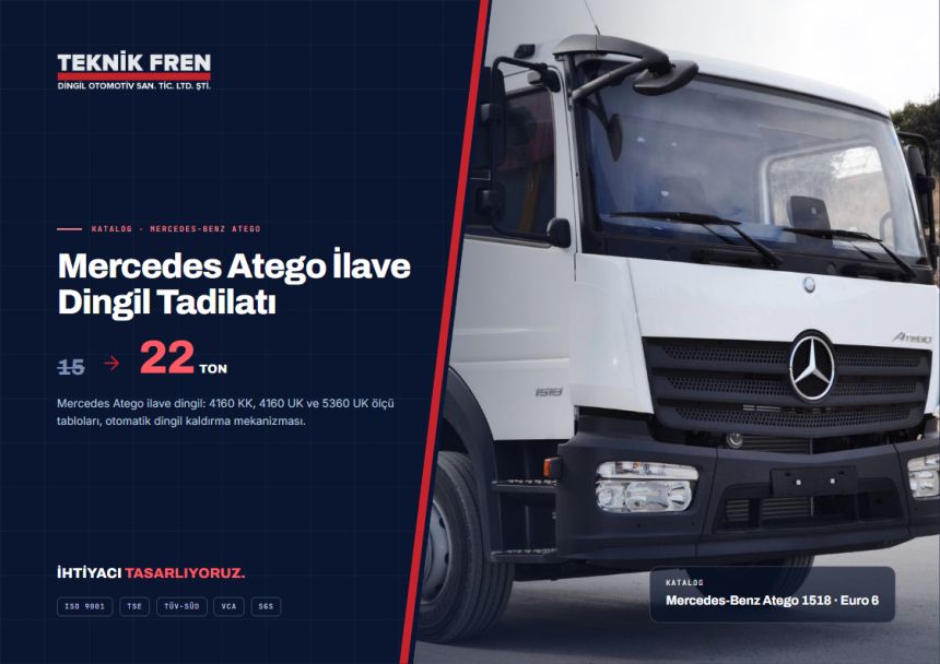 Mercedes Atego İlave Dingil Tadilatı